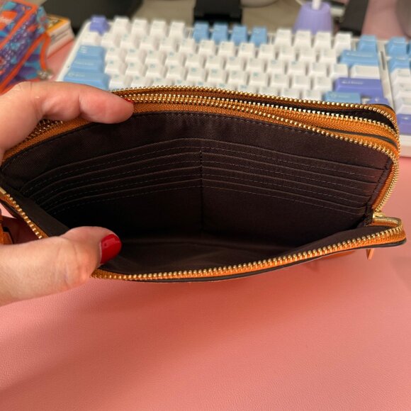 Coach Large Double Zip Wallet, Pebble Leather - Picture 3 of 4